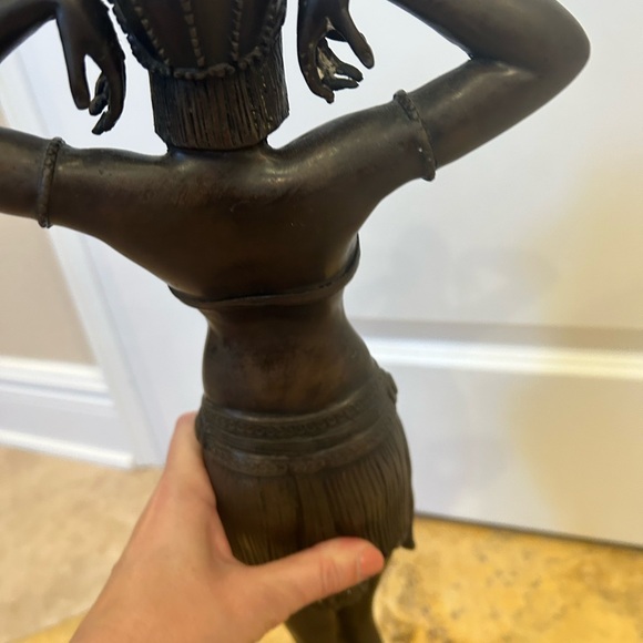 Bronze belly dancer statue with marble base - Picture 3 of 3